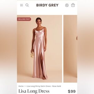 Birdy Grey Lisa Long Dress - Rose Gold